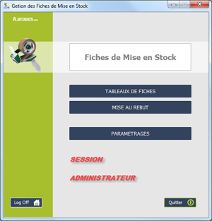 Gestion des fiches de mise en stock